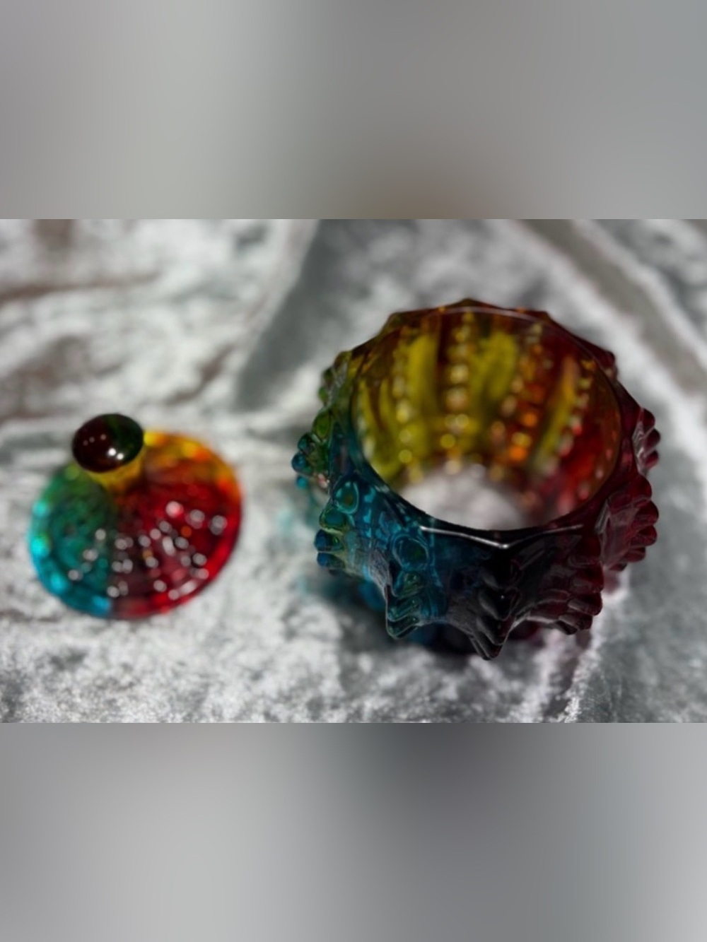 EWEIGEER / Joeyan 
Multicolor Glass Decorative Jar - Home Art Accent